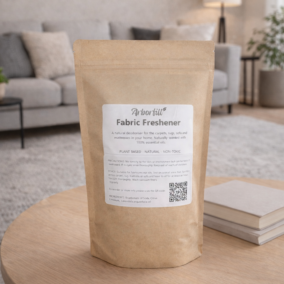 Natural Carpet & Fabric Deodoriser – Essential Oils (Compostable Pouch)
