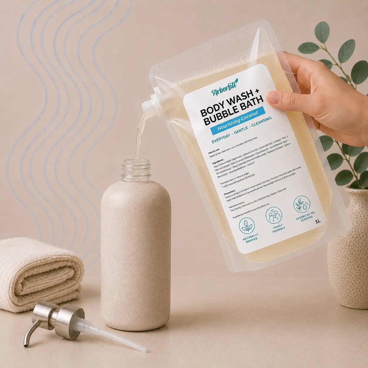 Body Wash / Bubble Bath - Pouch Refill 1L