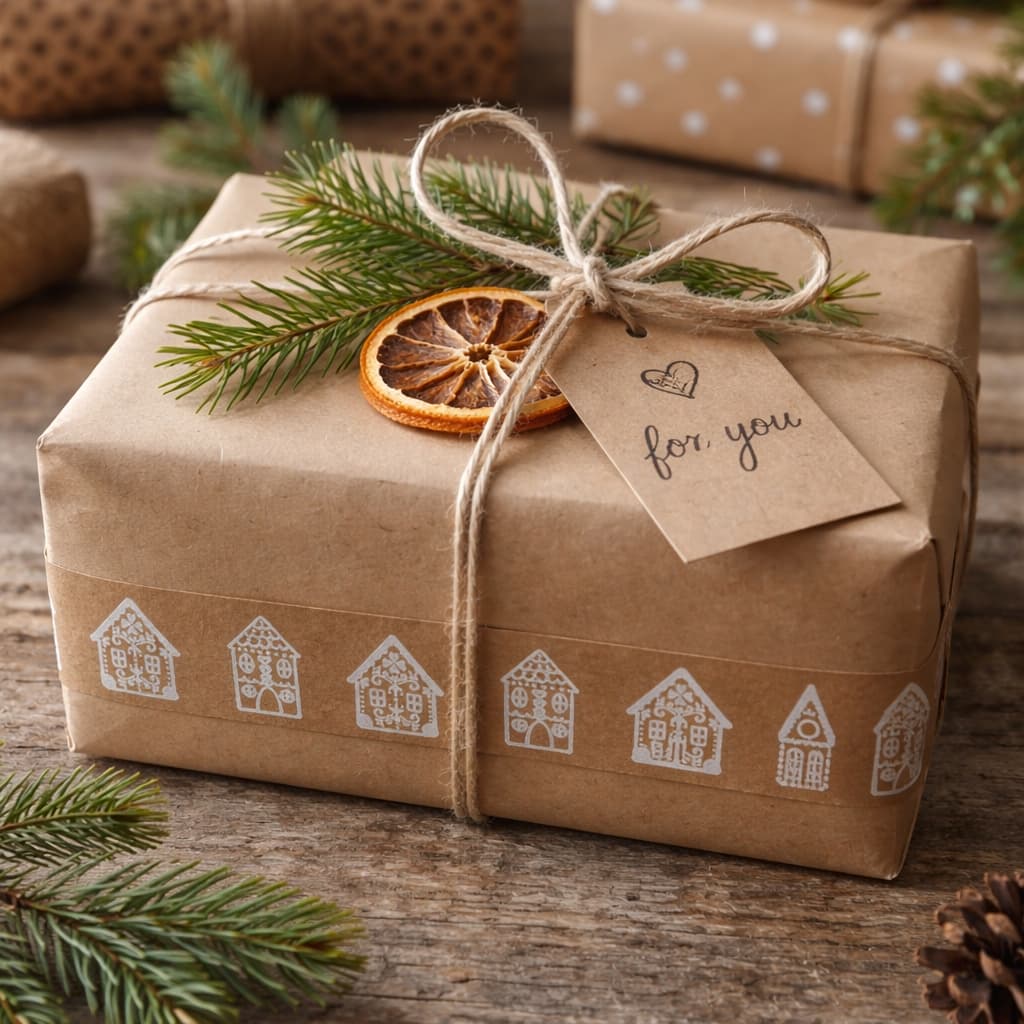 Gingerbread house paper tape