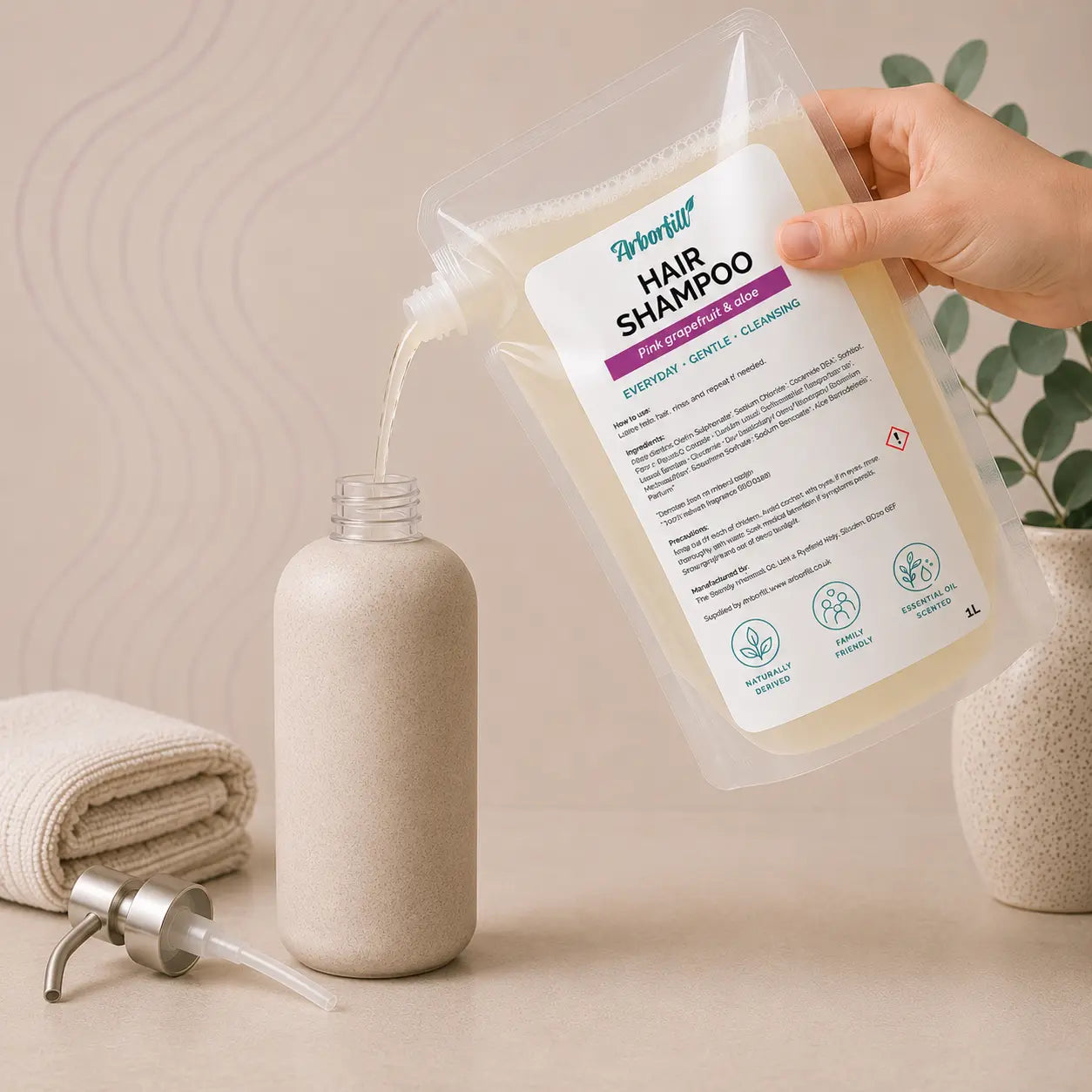 Hair Shampoo - Pouch Refill 1L