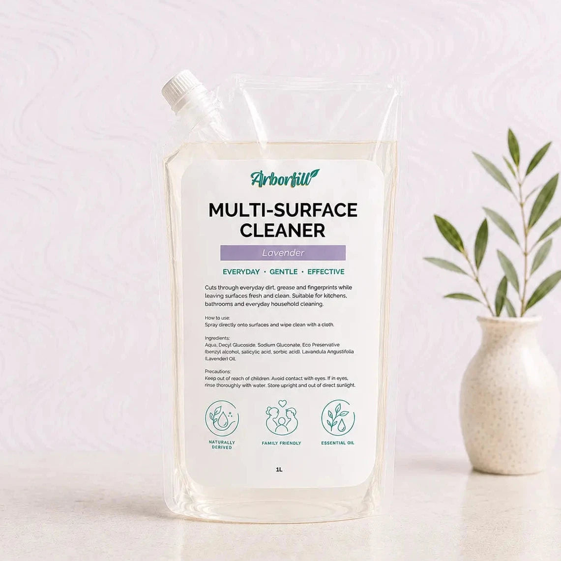 Everyday Multi-Surface Cleaner - Essential Oil or Fragrance Free - 1L Pouch