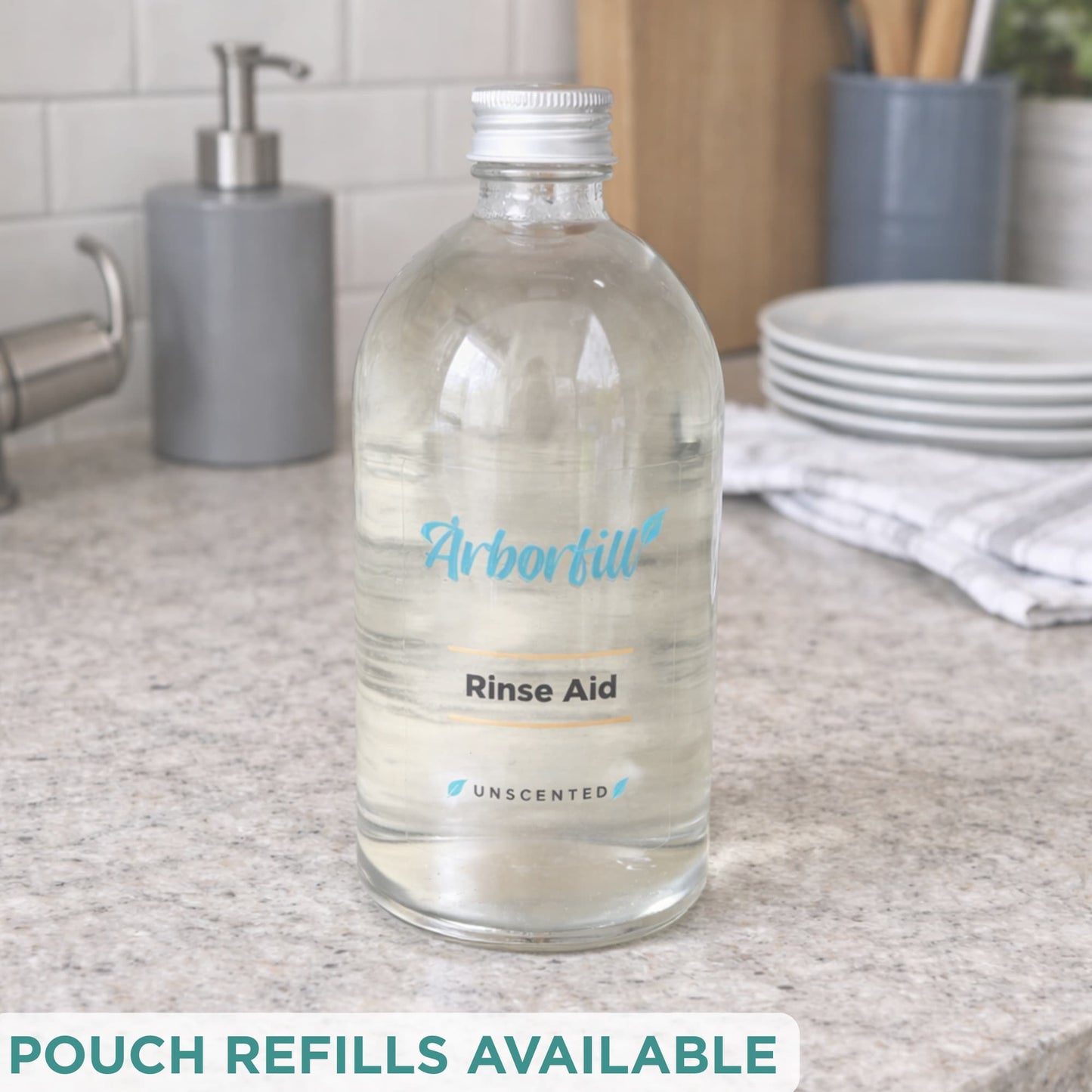 Rinse Aid - Refillable Glass Bottle (500ml)