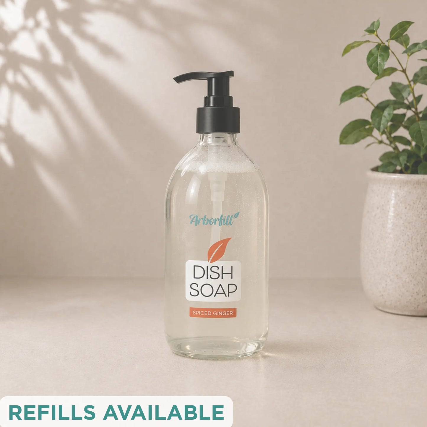 Washing up Liquid - Refillable glass bottle - 500ml