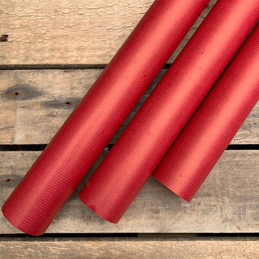 Red Recycled paper Gift Wrap (6m)