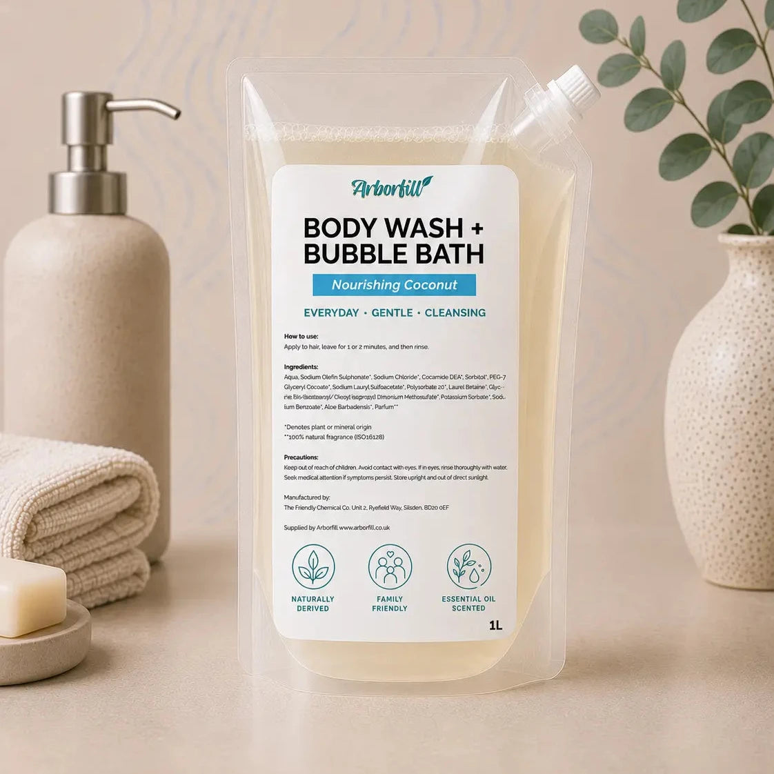 Body Wash / Bubble Bath - Pouch Refill 1L