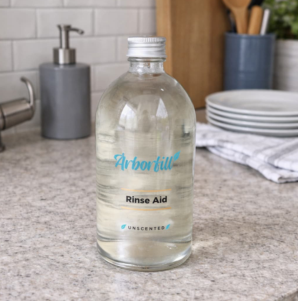Rinse Aid - Refillable Glass Bottle (500ml)