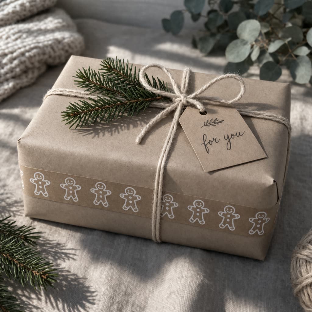 Gingerbread man paper tape