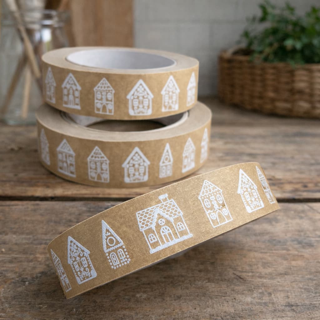 Gingerbread house paper tape