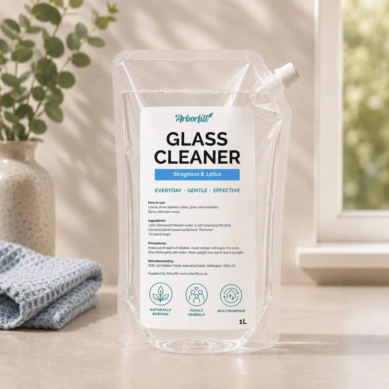 Glass Cleaner - Refill Pouch 1L