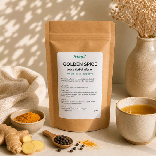 Golden Spice Loose Herbal Tea - Ginger, Turmeric & Black Pepper (100g)