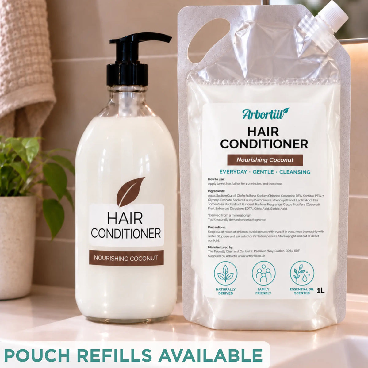 Hair Conditioner - Refillable Glass Bottle (500ml)