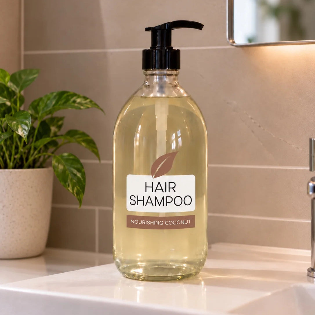 Hair Shampoo - Refillable Glass Bottle  (500ml)