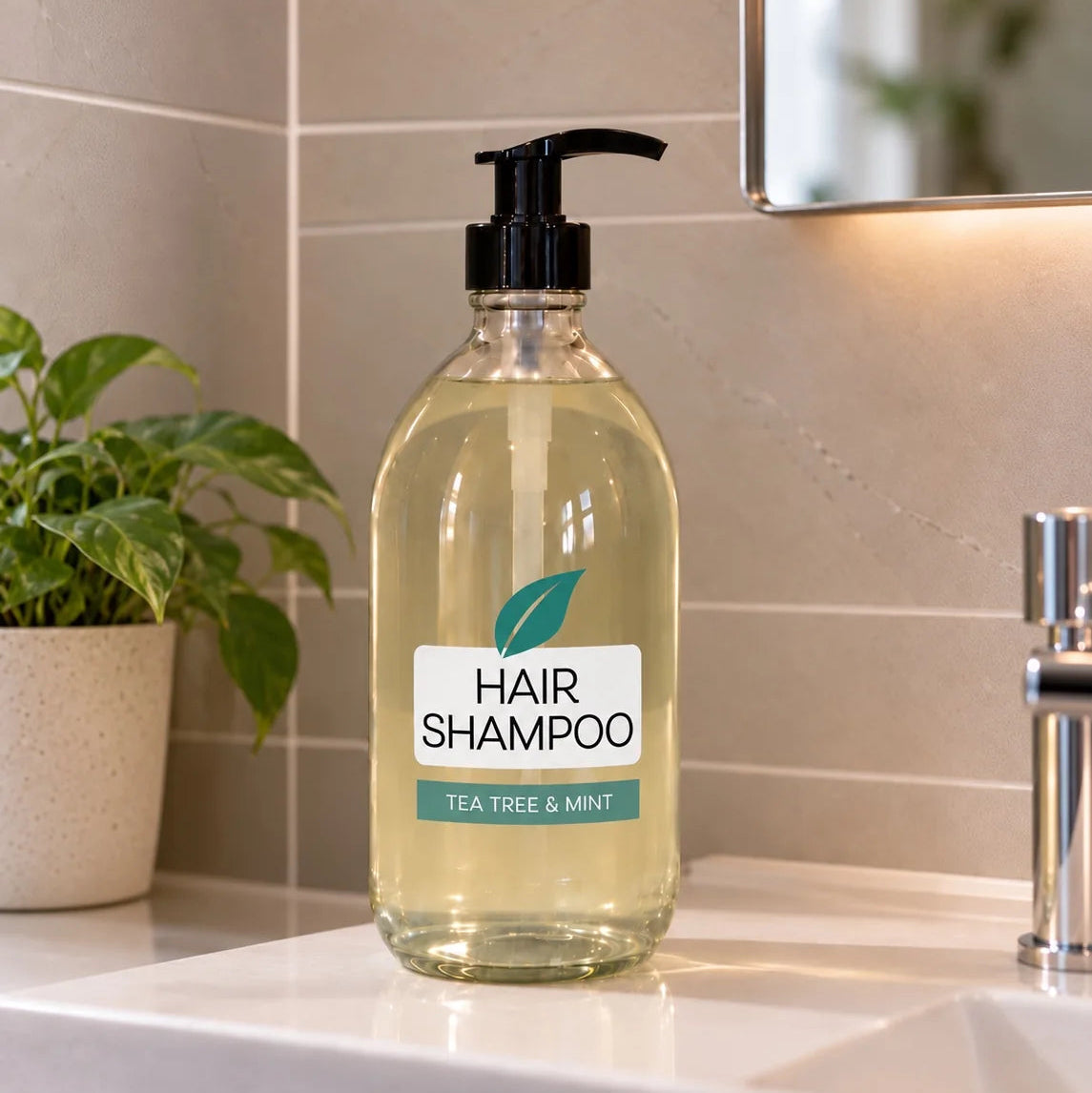 Hair Shampoo - Refillable Glass Bottle  (500ml)