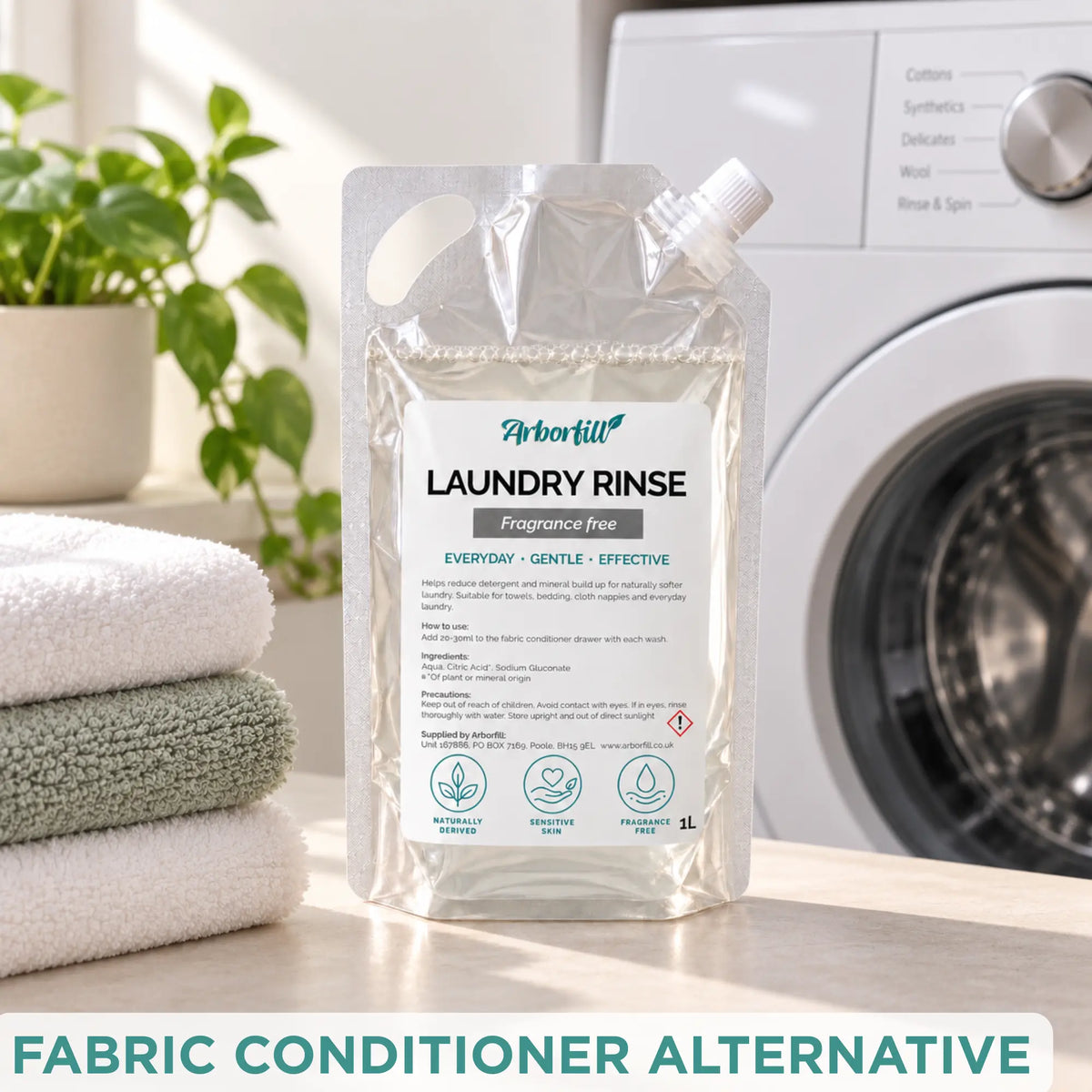 Laundry Rinse - Fragrance Free - Refill Pouch 1L