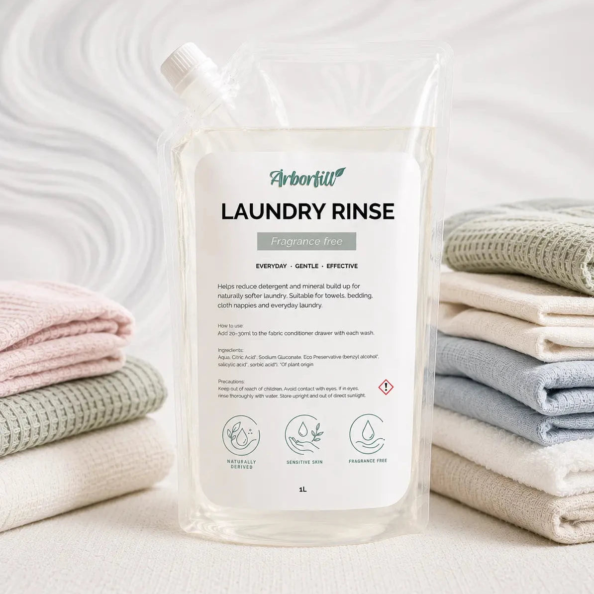 Laundry Rinse - Fragrance Free - Refill Pouch – 1L