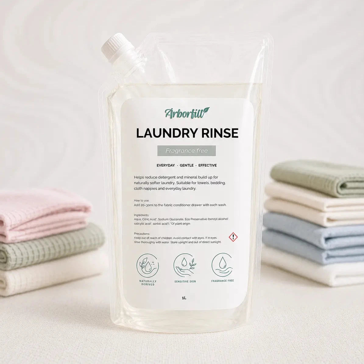 Laundry Rinse - Fragrance Free - Refill Pouch – 1L