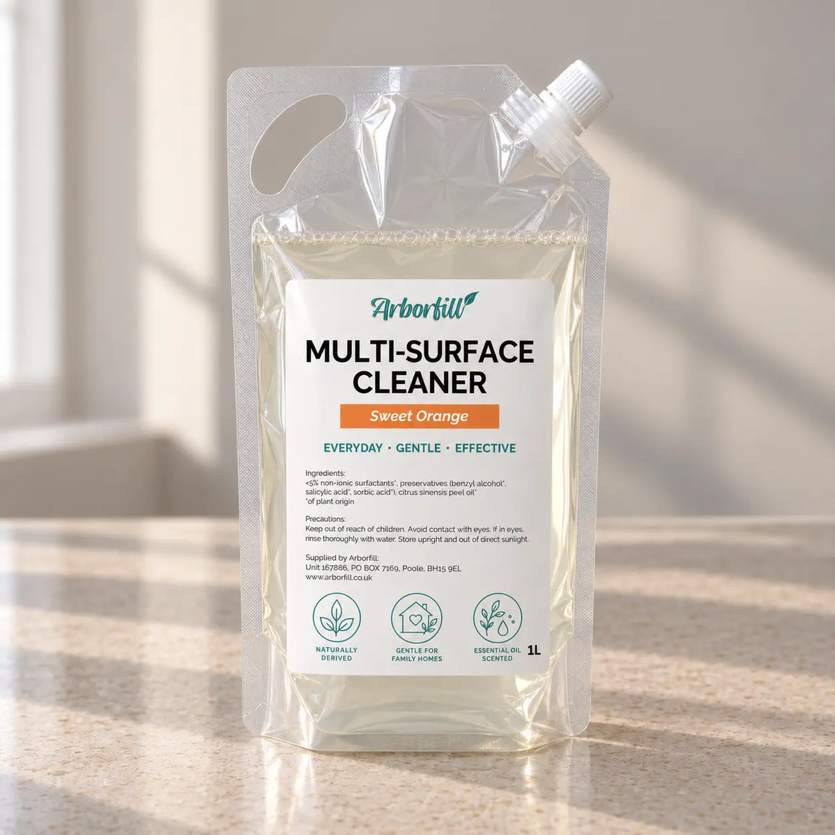 Everyday Multi-Surface Cleaner - Essential Oil or Fragrance Free - 1L Pouch