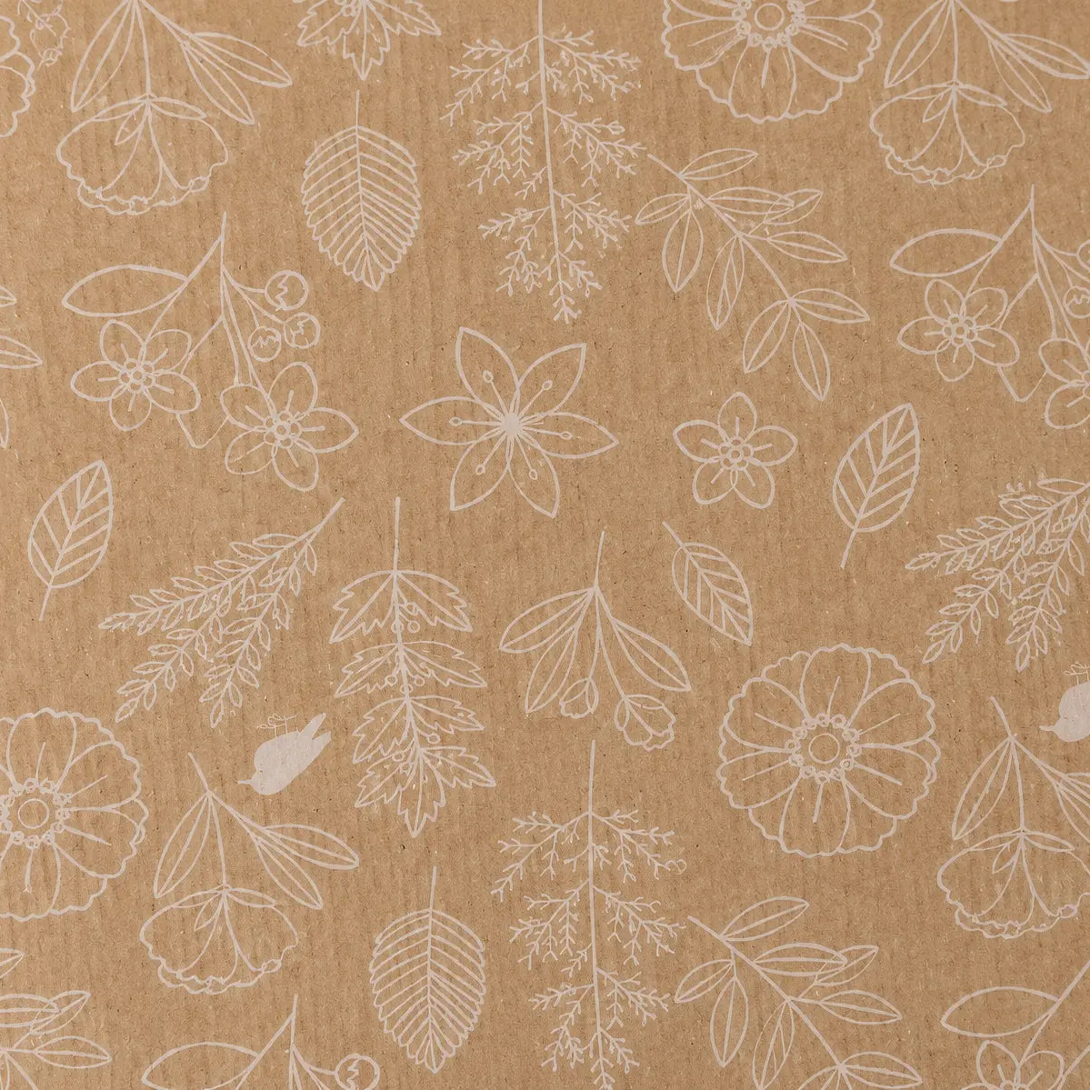 Botanical Recycled Kraft Gift Wrapping Paper (5m)