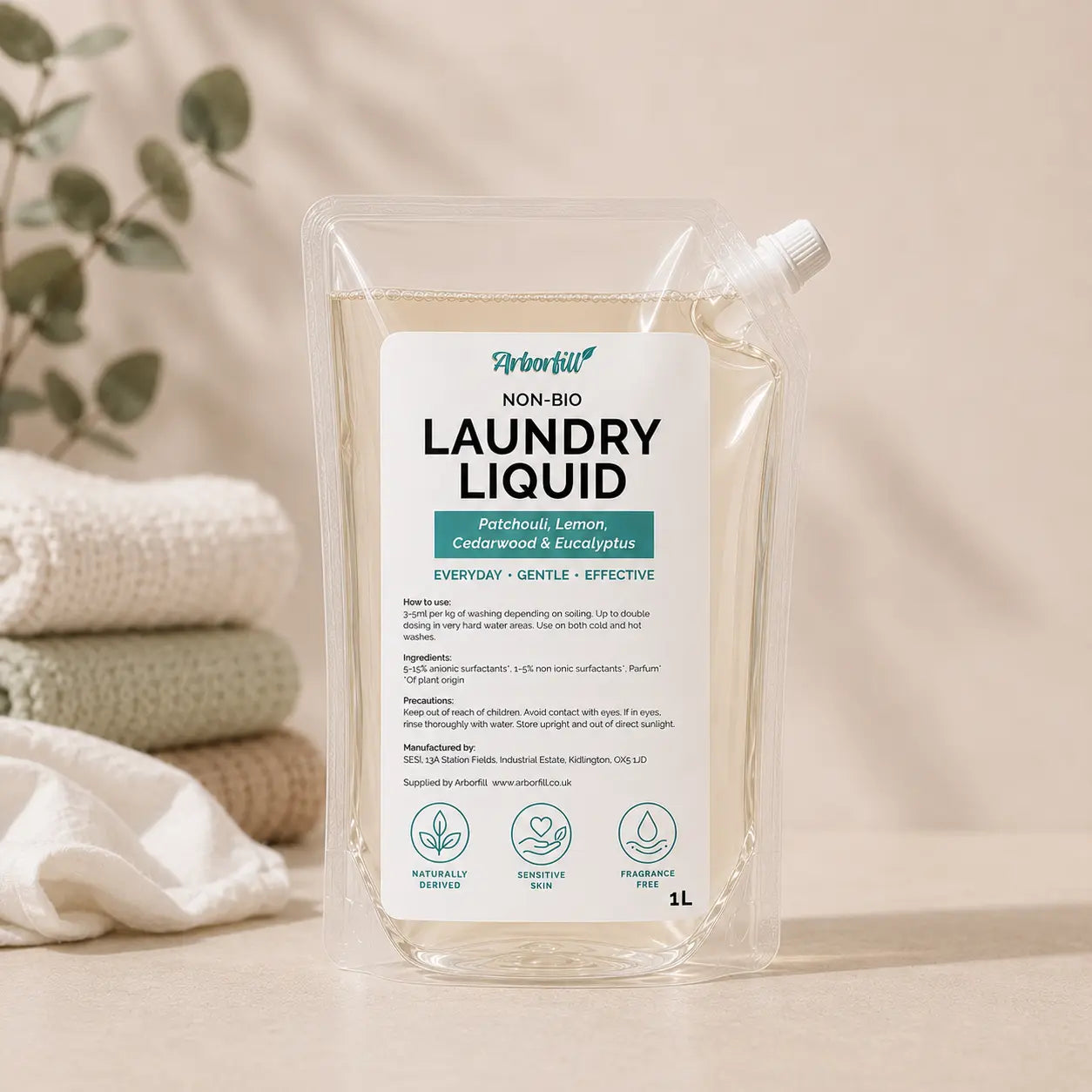 Non-Bio Laundry Liquid - Refill Pouch 1L