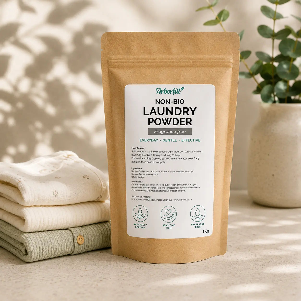Non-bio Laundry Powder - Fragrance free