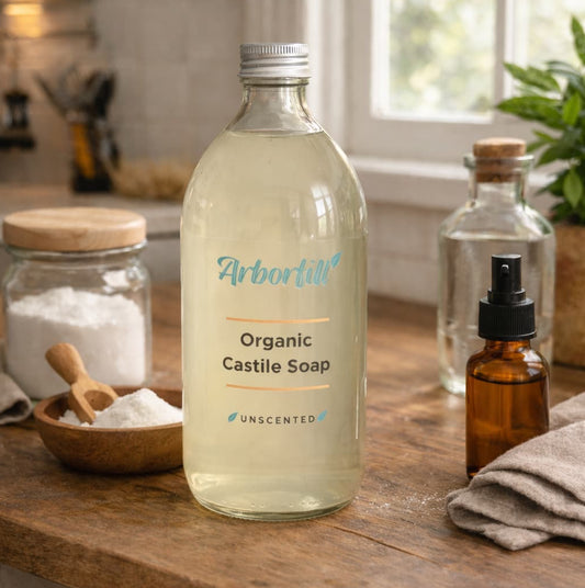 Organic Castile Soap - Refillable Glass Bottle (500ml)