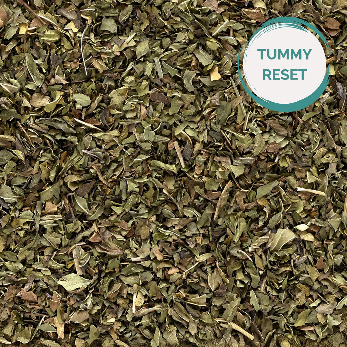Close up of peppermint, ginger and fennel loose tea