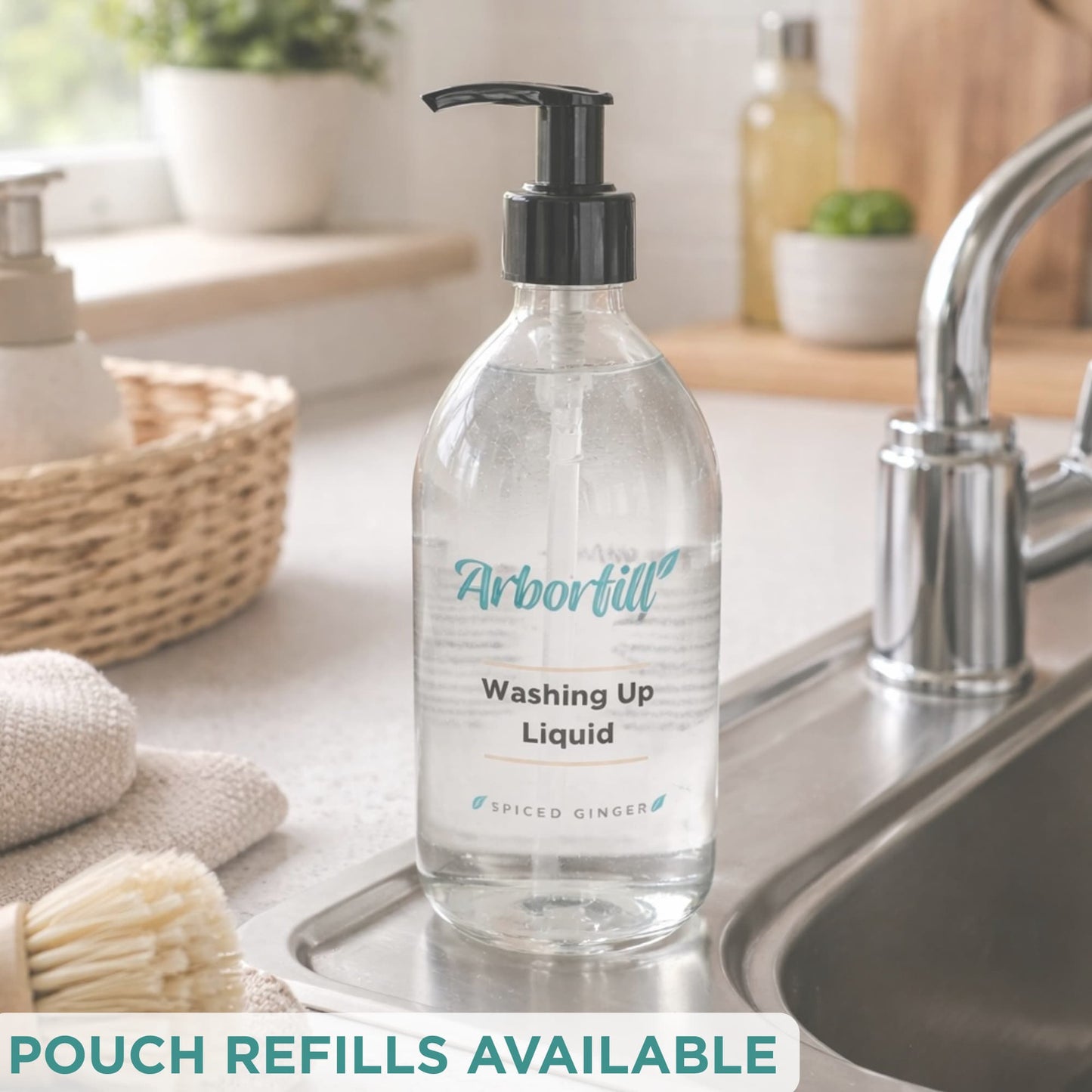 Washing up Liquid - Refillable glass bottle - 500ml