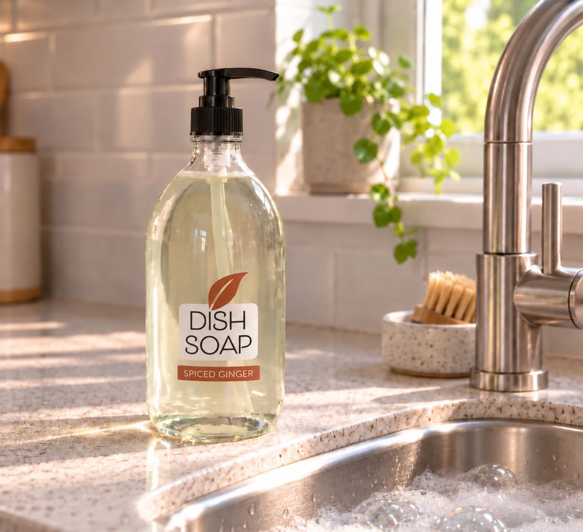 Washing up Liquid - Refillable glass bottle - 500ml