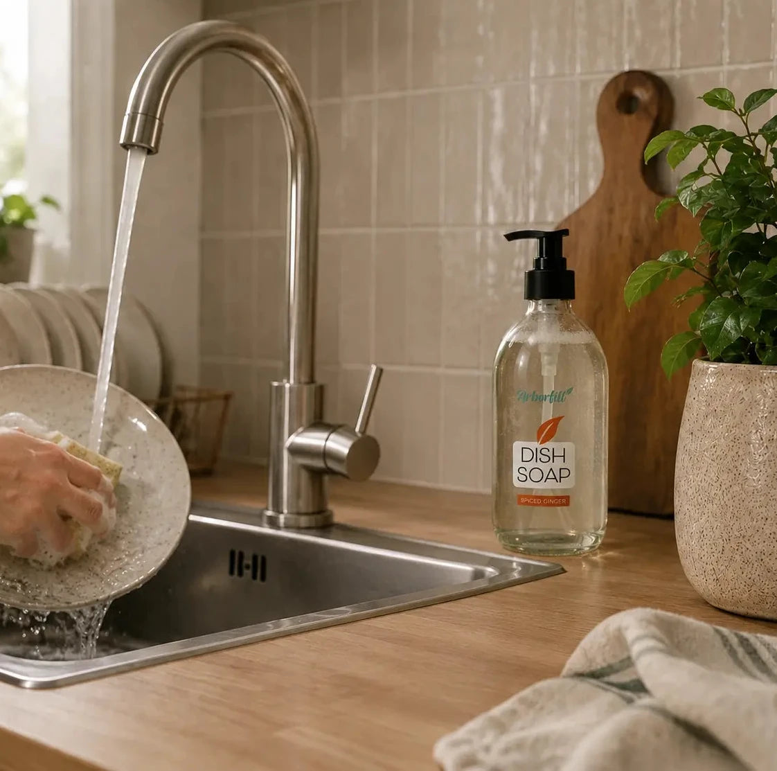 Washing up Liquid - Refillable glass bottle - 500ml