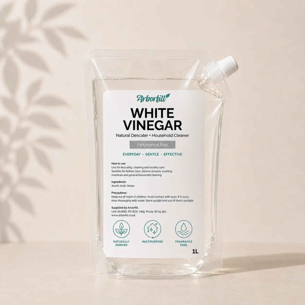 White Vinegar 1 Litre refill (Unscented or Sorrento Lemon)